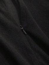 Half Zipper High Neck Long Sleeve T-Shirt